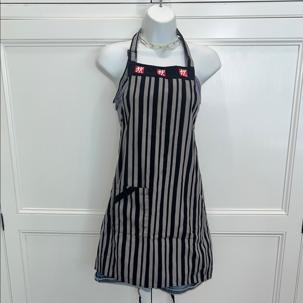 Black and White Striped Apron
